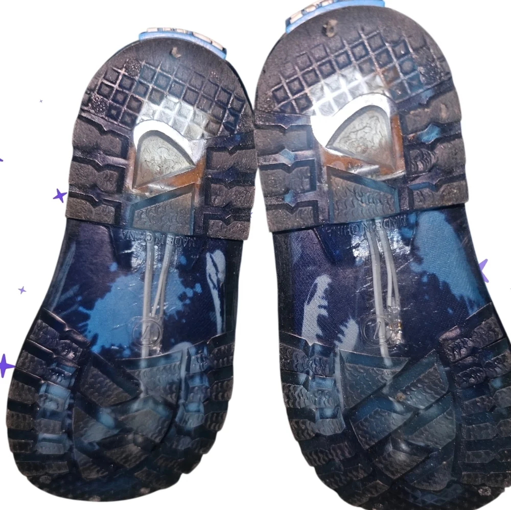Zoogs Blue Dinosaur Print Rain Boots